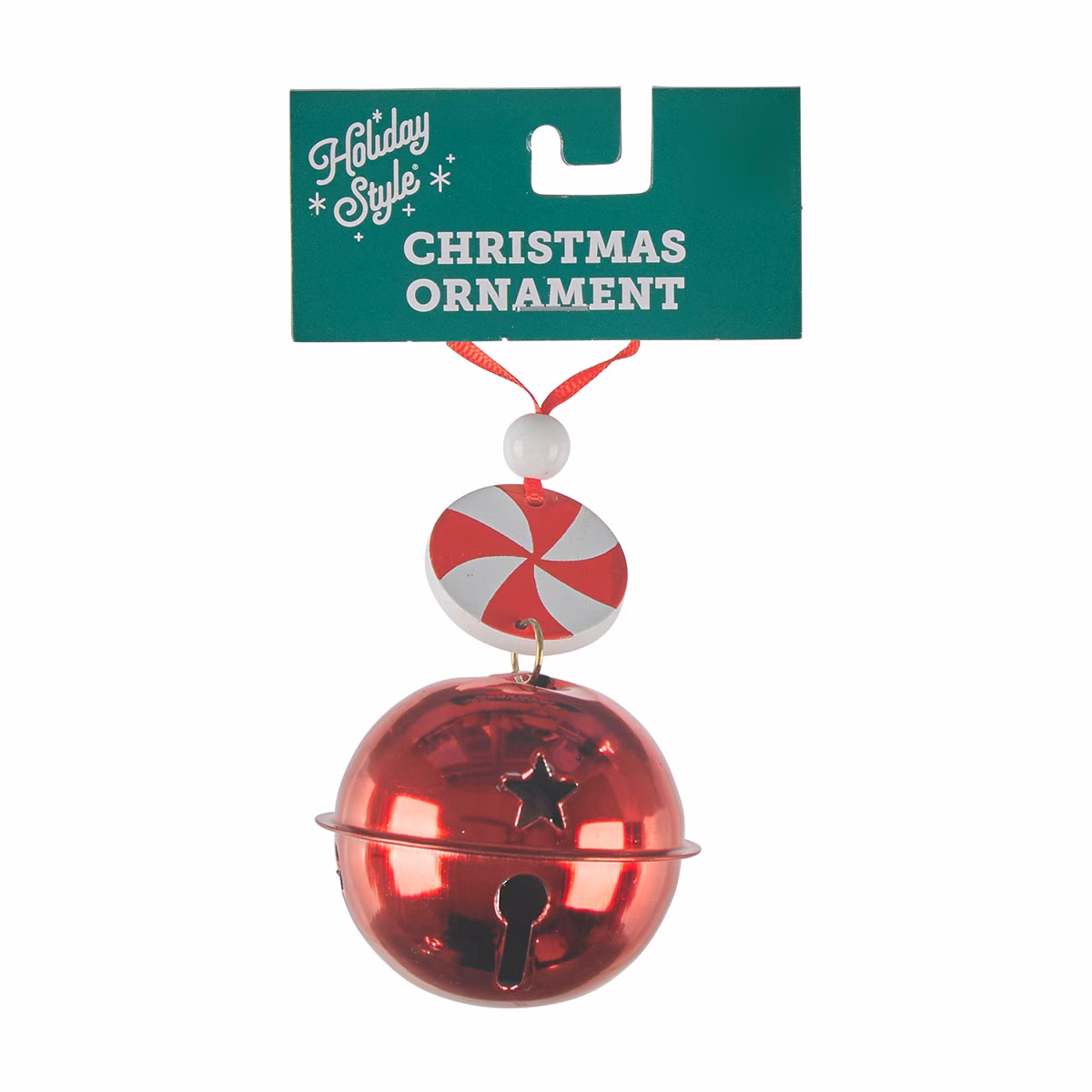 Holiday Style Christmas Bell with Icon Ornament, Assorted